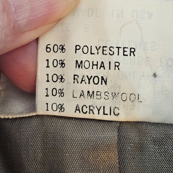 D.K. Gold By Donnkenny Striped Knit Jacket Size 8 Purple Mohair Lambswool 80's - Picture 6 of 9